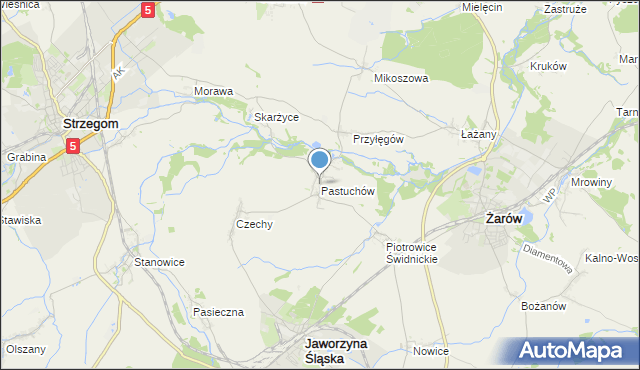 mapa Pastuchów, Pastuchów na mapie Targeo